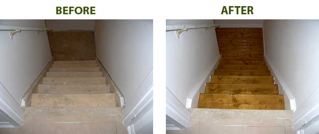stairs before & after pic